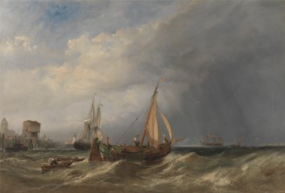 Eine niederländische Barke und Handelsschiffe laufen aus Rotterdam aus von Clarkson Frederick Stanfield